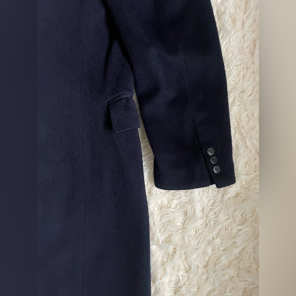 Giorgio Armani men Navy Blue + 80%Wool 20% Cashmere Coat, Sz 38 Italy - Picture 11 of 15
